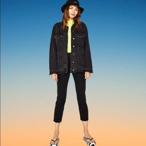 Bershka Black cropped jeans